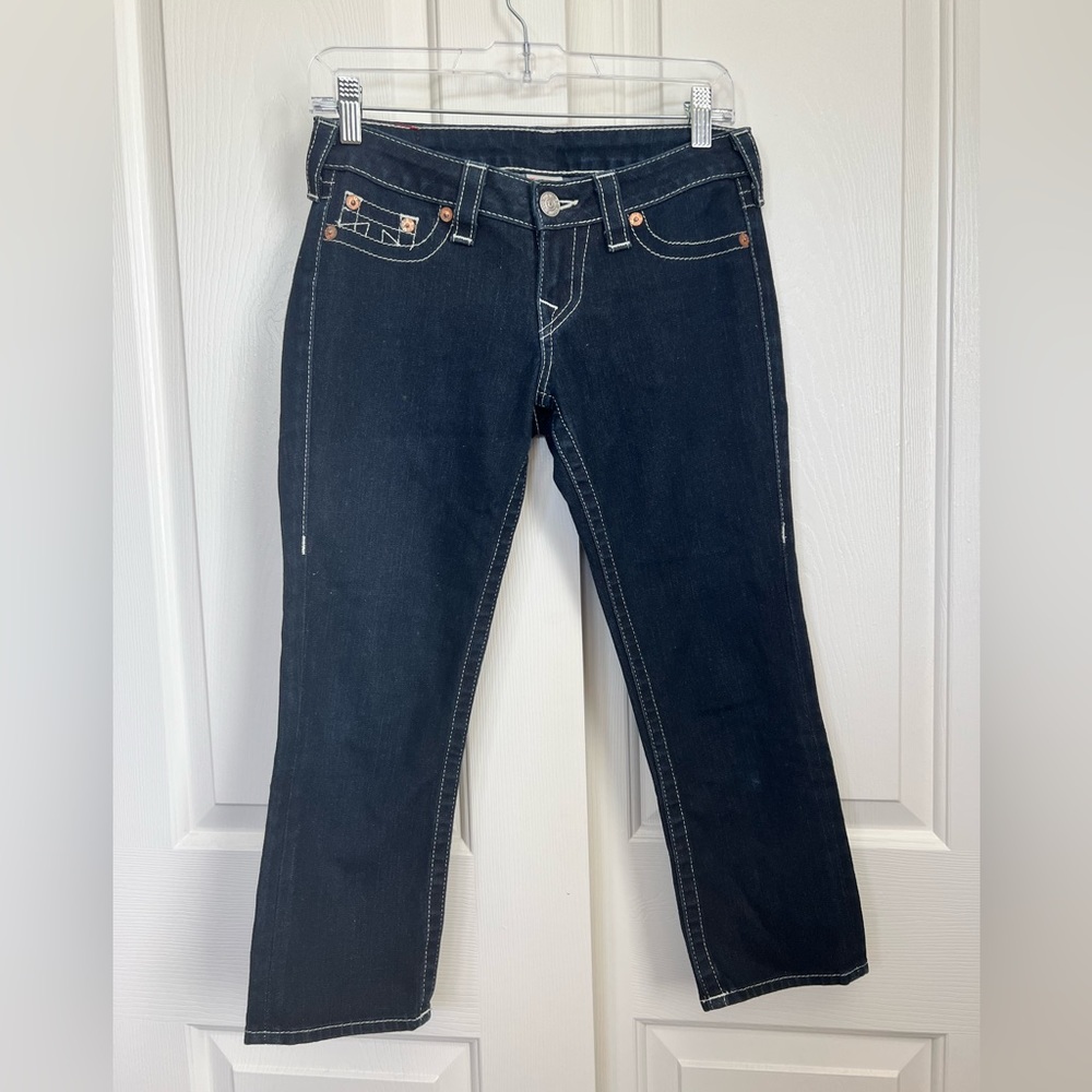 True Religion brand crop jeans. Low rise in excellent condition.